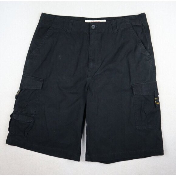EMERGENCY EXIT - MEN'S BLACK CARGO SHORTS - SIZE 36 - Picture 2 of 10